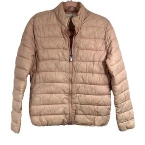 SPRINGFIELD Outerwear Pink Puffer Jacket Light Weight 42/L Soft Girl‎ Coquette